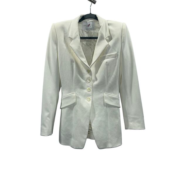 Vintage Vertigo Paris White Blazer | Made in France | Size Small - Picture 1 of 13
